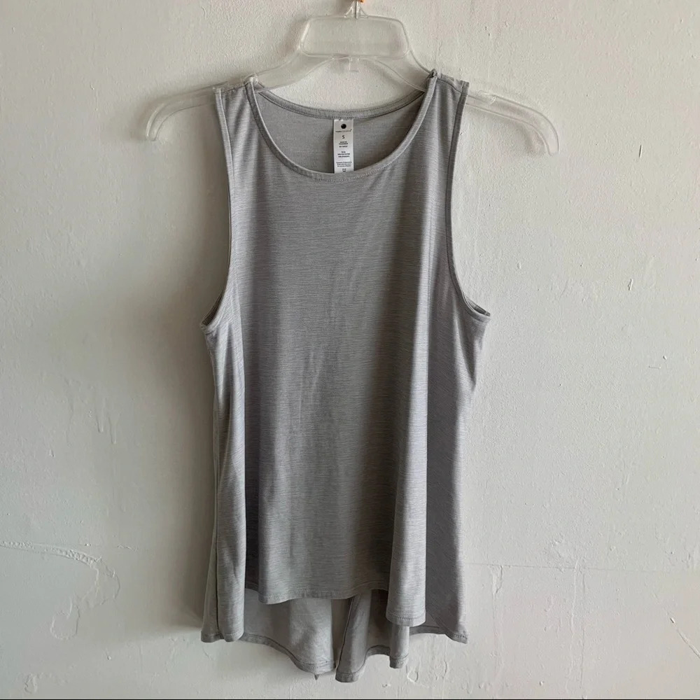 Yogalicious Gray Workout Tank Open Back size S